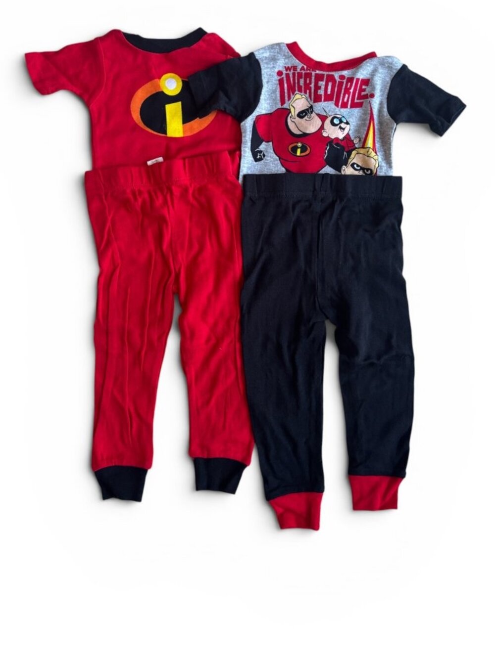 Disney Incredibles 4 PC Short Sleeve Tight Fit Cotton Pajama Set Boy